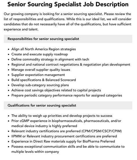 Senior Sourcing Analyst Jobs in Philippines .